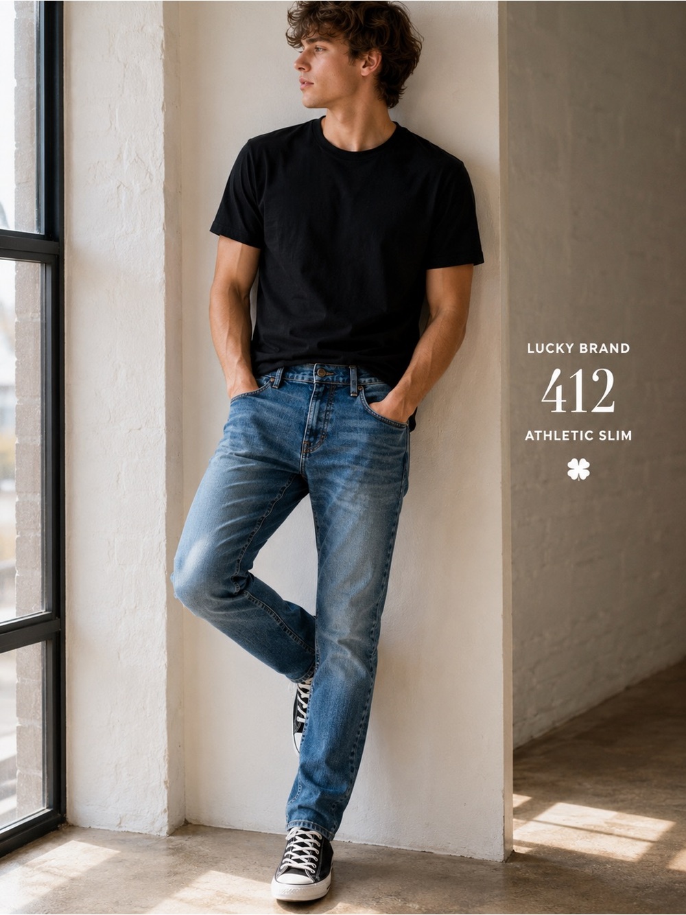 Lucky Brand 412 Athletic Slim Jeans Men’s 31x32 Medium Wash Stretch Denim